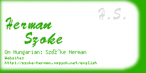 herman szoke business card